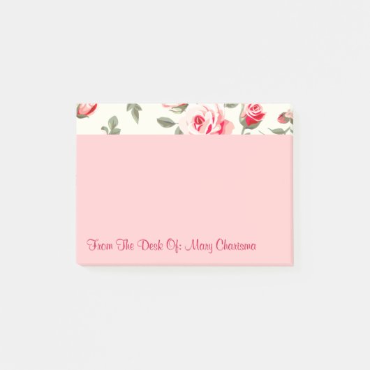 Monogramm-Postnotizen Post-it Klebezettel (Vorderseite)