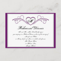 Monogramm-Probe für lila und Silberherz