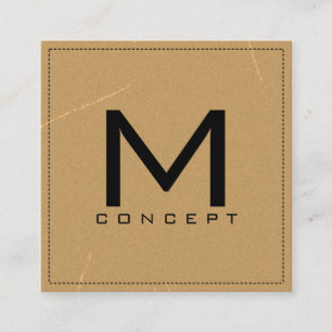 Monogramm Professionell Elegant Modern Vintage Quadratische Visitenkarte