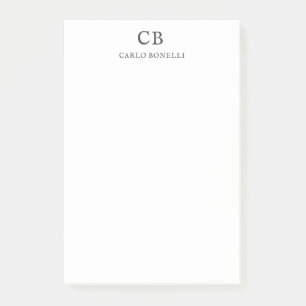 Monogramm Professionell Schlicht Minimalistisch Post-it Klebezettel