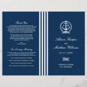 Monogramm-Programm für Nautic Navy Blue Anchor (Vorderseite)