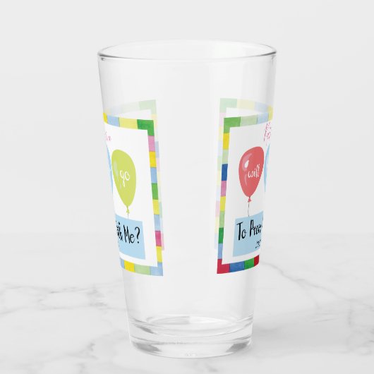 Monogramm Promposal Abschlussball-Ballone Glas (Links)