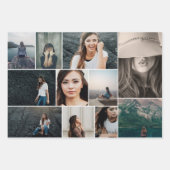 Monogramm Proteaseinhibitor Schwarz Geschenkpapier Set (Vorderseite)