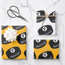 Monogramm-Puffer für Eishockeymnastik Geschenkpapier Set