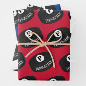 Monogramm-Puffer für Eishockeymnastik Geschenkpapier Set (Beispiel)