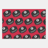 Monogramm-Puffer für Eishockeymnastik Geschenkpapier Set (Vorderseite)