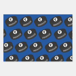 Monogramm-Puffer für Eishockeymnastik Geschenkpapier Set