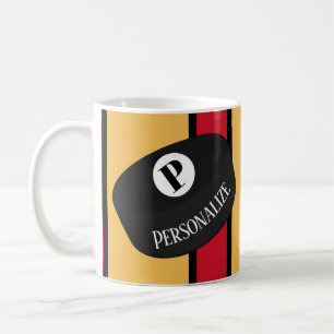 Monogramm-Puffer für Eishockeymnastik Kaffeetasse