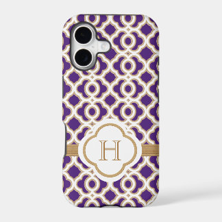 Monogramm Purple und Gold Marokkanisch