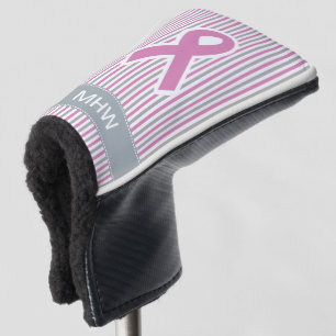 Monogramm-Putterabdeckung der rosa u. silbernen Golf Headcover