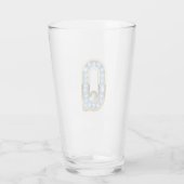 Monogramm Q - 16 oz Glas (Rückseite)