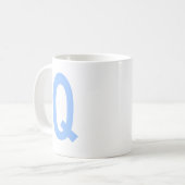 Monogramm Q Initial Kaffeetasse (Vorderseite Links)