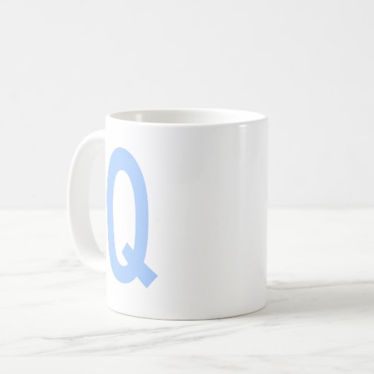 Monogramm Q Initial Kaffeetasse (Vorderseite Links)