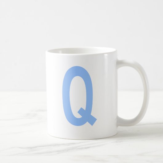Monogramm Q Initial Kaffeetasse (Rechts)