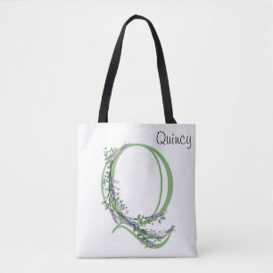 Monogramm Q Lavendel Eukalyptus Tasche