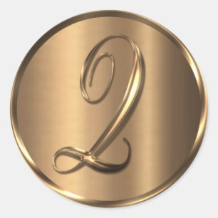 Monogramm Q NONMETALLIC Bronze-Umschlag Aufkleber