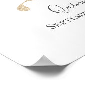 Monogramm Q Rosa Weißes Blumengelb Kinderzimmer Poster (Ecke)