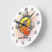 Monogramm Q Sockenaffe Uhr (Winkel)