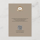 Monogramm QR-Code-Beilagekarte Begleitkarte (Rückseite)