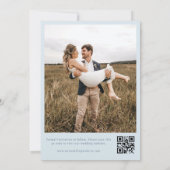 Monogramm QR-Code für Nautical Coastal Muschel Save The Date (Rückseite)