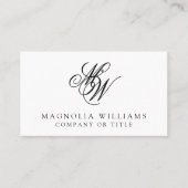 Monogramm QR-Code Minimalistisch Visitenkarte (Vorderseite)