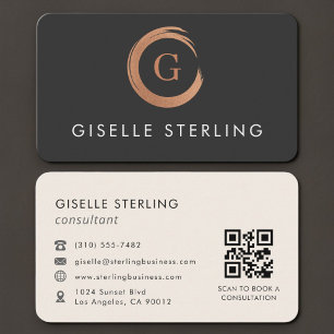 Monogramm-QR-Code Visitenkarte