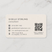 Monogramm-QR-Code Visitenkarte (Rückseite)