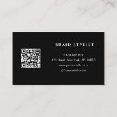 Monogramm qr Stylist-Foto Visitenkarte (Rückseite)