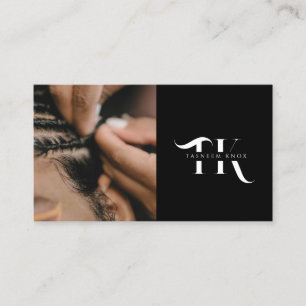 Monogramm qr Stylist-Foto Visitenkarte