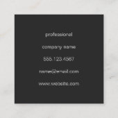 Monogramm Quadratische Visitenkarte (Rückseite)