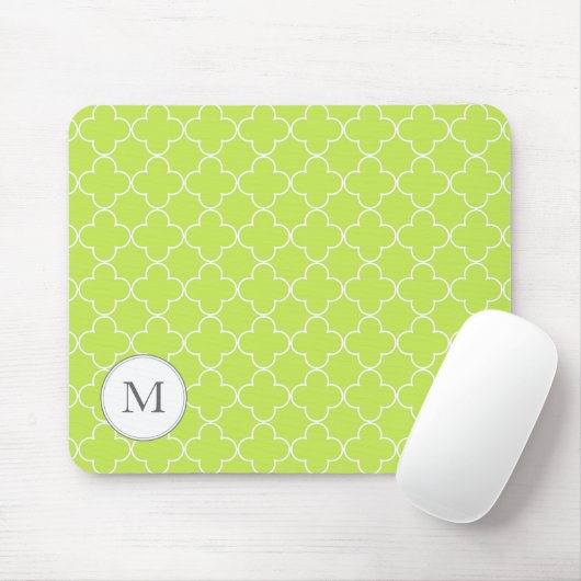 Monogramm Quatrefoil Mausunterlage - Limon Mousepad (Mit Mouse)