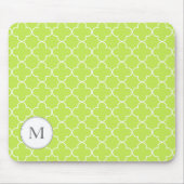 Monogramm Quatrefoil Mausunterlage - Limon Mousepad (Vorne)