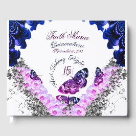 Monogramm Quinceañera 15 und Flugbetrieb Gästebuch