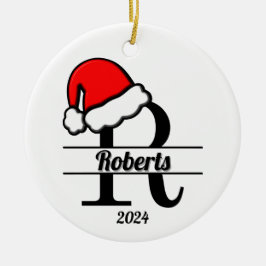 Monogramm R | beidseitig Keramik Ornament