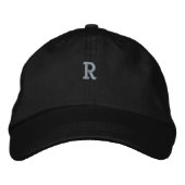 Monogramm "R" Erste Personalisierte Hats-Karten Bestickte Baseballkappe (Vorderseite)