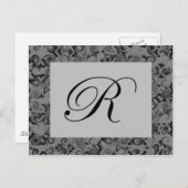 Monogramm R Postkarte (Vorne/Hinten)