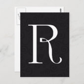 Monogramm R Postkarte (Vorne/Hinten)