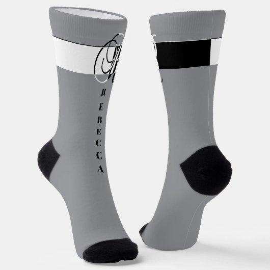 "Monogramm R" Socken (Gewinkelt)