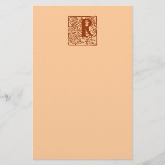 Monogramm R stationär Briefpapier (Vorderseite)