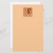 Monogramm R stationär Briefpapier (Vorne/Hinten)