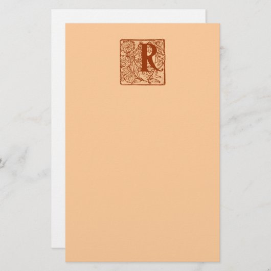 Monogramm R stationär Briefpapier (Vorne/Hinten)