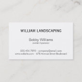 Monogramm Radial (orange) | Gras Visitenkarte (Rückseite)