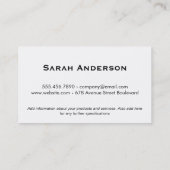 Monogramm | Radial | Wolken Visitenkarte (Rückseite)