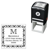Monogramm-Rahmen - Briefmarke der selbstfarbigen A Permastempel (Beispiel)