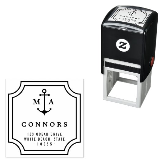 Monogramm-Rahmen zum Hochzeitskoppeln von selbstfa Permastempel (Beispiel)