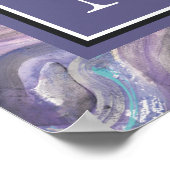 Monogramm | Rain Poster (Ecke)