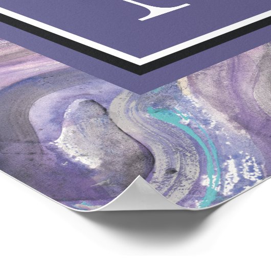 Monogramm | Rain Poster (Ecke)