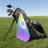 Monogramm Rainbow Golfhandtuch (Gras)