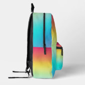 Monogramm Rainbow-Rucksack Bedruckter Rucksack (Links)