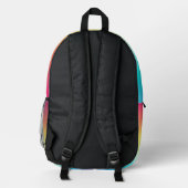 Monogramm Rainbow-Rucksack Bedruckter Rucksack (Rückseite)